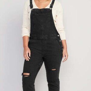 Old Navy OG Straight Jean Overalls - Black - Size 8 Womens
